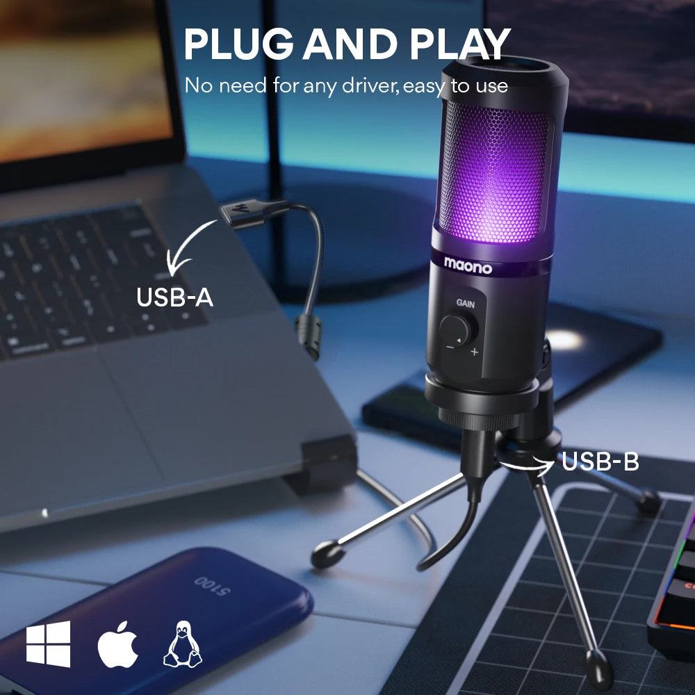 VentraForce MAONO RGB Mic